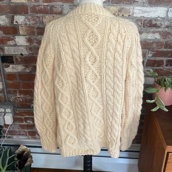 Vintage virgin wool made on Italy knit cardigan Filene’s vintage size XL - Picture 5 of 9